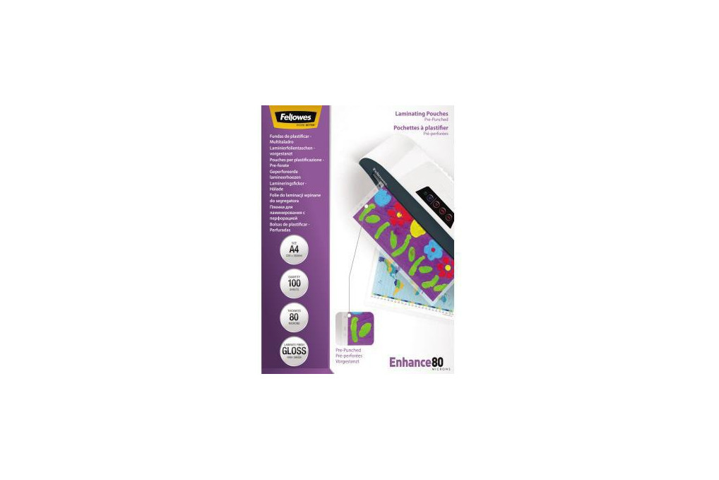 Fellowes Laminierfolie Enhance 80 5452502 DIN A4 tr 100 St. Pack. Fellowes Laminierfolie Enhance 80 5452502 DIN A4 tr 100 St. Pack.