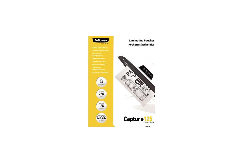 Fellowes Laminierfolie Capture 125 5314903 DIN A4 tr 250 St. Pack. Fellowes Laminierfolie Capture 125 5314903 DIN A4 tr 250 St. Pack.