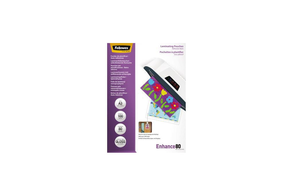 Fellowes Laminierfolie Enhance 80 5302302 DIN A3 tr 100 St. Pack. Fellowes Laminierfolie Enhance 80 5302302 DIN A3 tr 100 St. Pack.