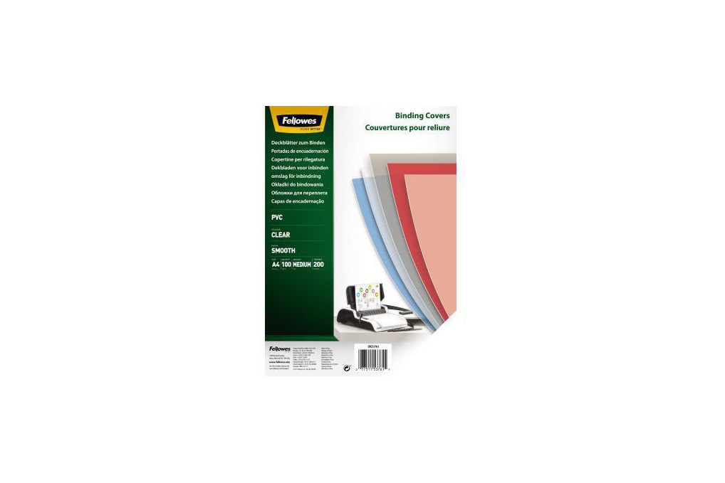 Fellowes Deckblatt 5376102 DIN A4 200mic transparent 100 St. Pack.