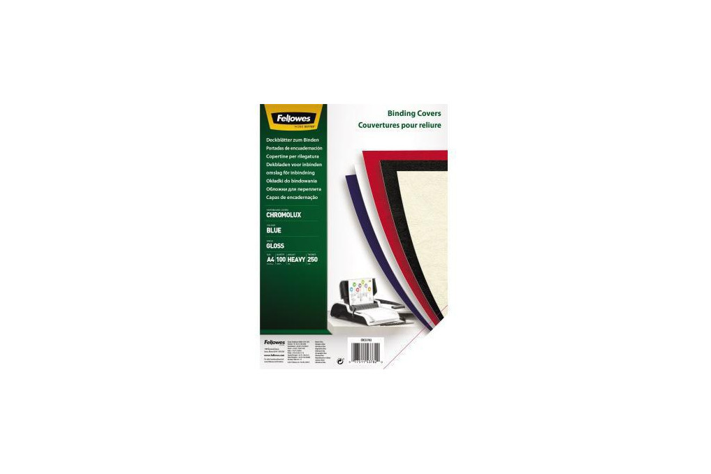 Fellowes Deckblatt Chromolux 5378203 DIN A4 blau 100St. Pack.