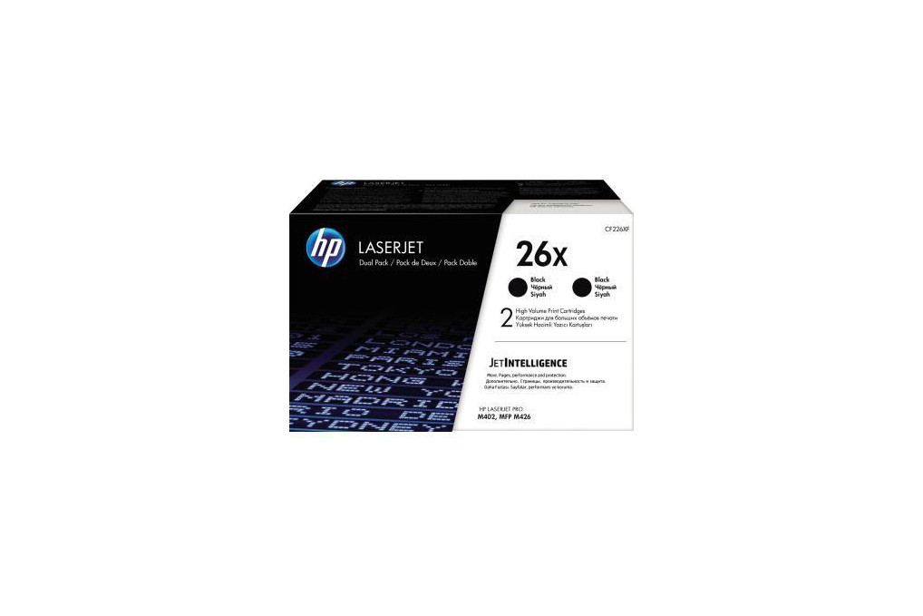 HP Toner CF226XD 26X 9.000Seiten schwarz 2 St. Pack.