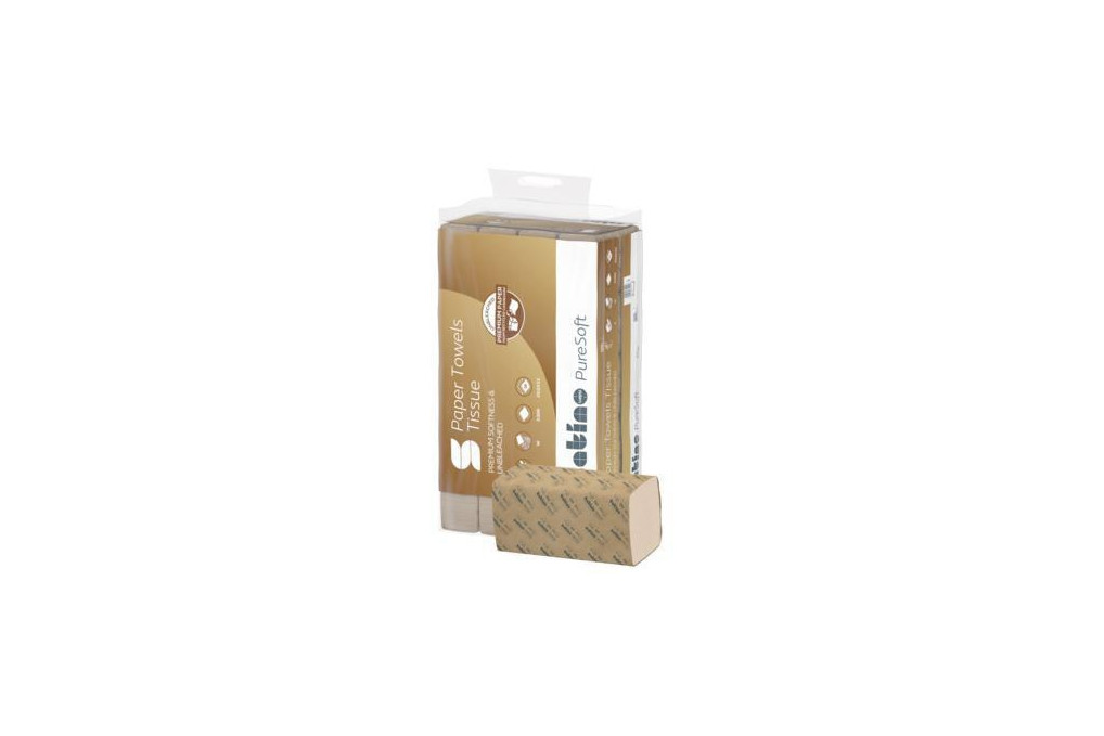 Satino Handtuchpapier PureSoft 277570 V Falz 2lg 3.200 Bl. Pack.