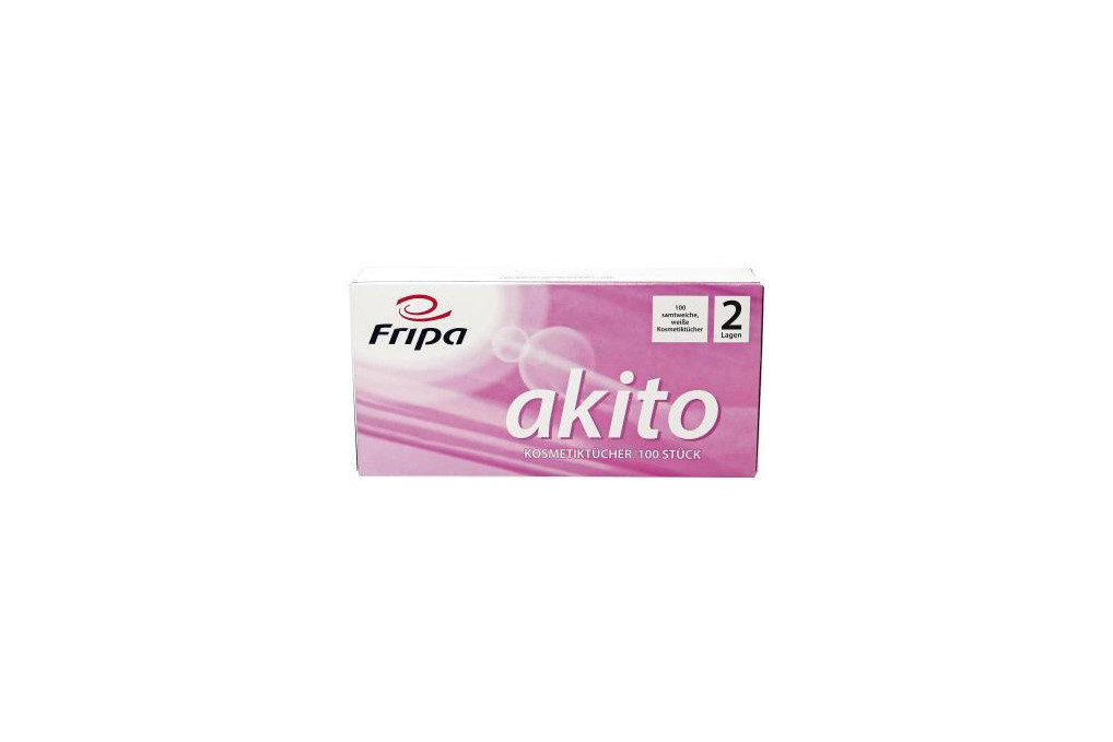 Fripa Kosmetiktuch akito 6011107 21x20cm 2 lagig weiß 100 St. Pack.