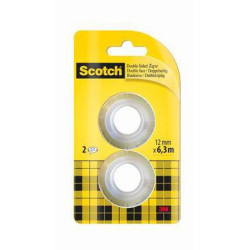 Scotch Klebefilm 136R2 12mmx6,3m beidseitig klebend 2 St. Pack.