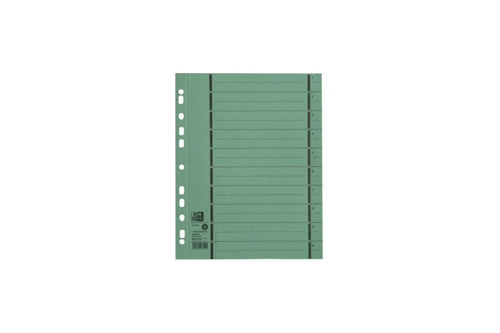 Oxford Trennblatt 400004667 DIN A4 250g Karton grün 100 St. Pack.