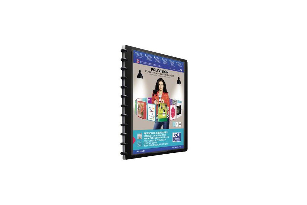 Oxford Ringmappe manageme 100421115 A4 PP vario zipp schwarz
