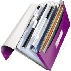 Leitz Fächermappe WOW 45890062 DIN A4 6Fächer PP violett Leitz Fächermappe WOW 45890062 DIN A4 6Fächer PP violett