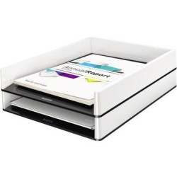 Leitz Briefkorb WOW 53611095 DIN A4 PS weiß schwarz Leitz Briefkorb WOW 53611095 DIN A4 PS weiß schwarz