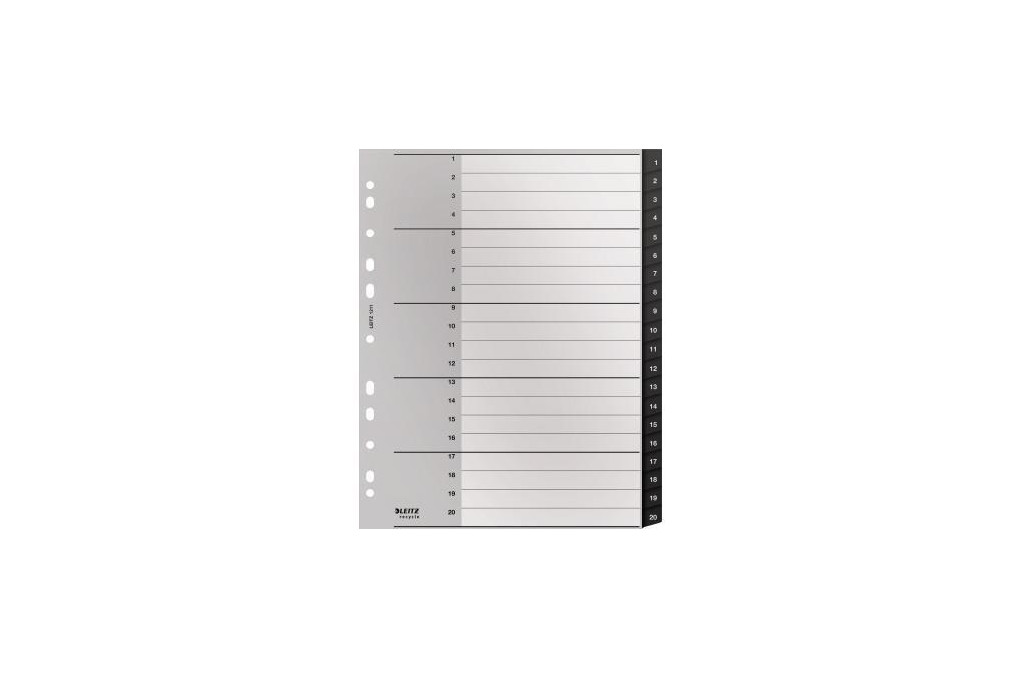 Leitz Register Recycle 12110000 A4 1 20 schwarz