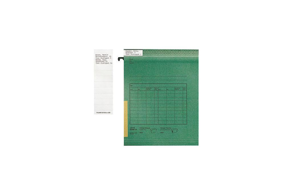 Leitz Beschriftungsschild ALPHA 24650001 weiß 100 St. Pack.