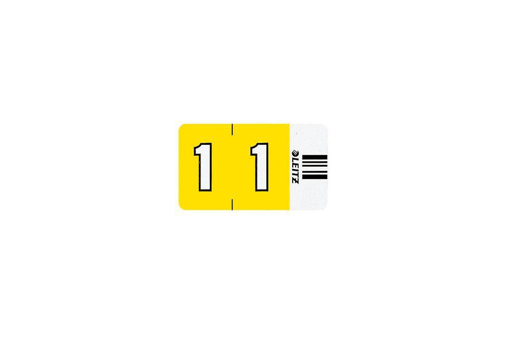 Leitz Ziffernsignal 1 Orgacolor 66010000 23x30mm ge 100 St. Pack.