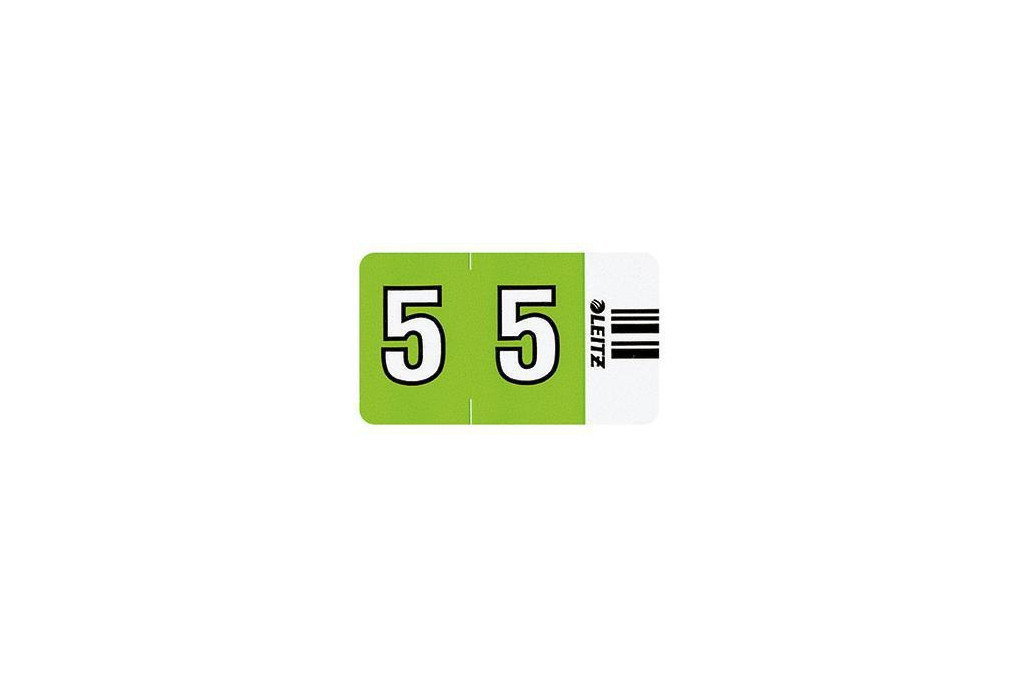 Leitz Ziffernsignal 5 Orgacolor 66050000 23x30mm grün 100 St. Pack.