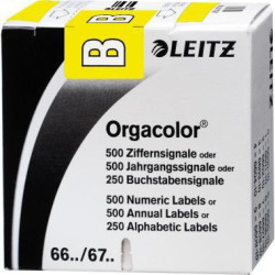 Leitz Buchstabensignal Orgacolor 66111000 B gelb 250 St. Pack. Leitz Buchstabensignal Orgacolor 66111000 B gelb 250 St. Pack.