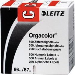 Leitz Buchstabensignal Orgacolor 66121000 C rot 250 St. Pack.