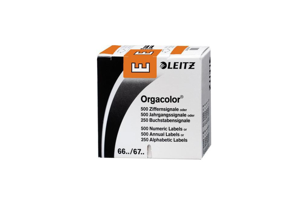 Leitz Buchstabensignal Orgacolor 66141000 E orange 250 St. Pack.