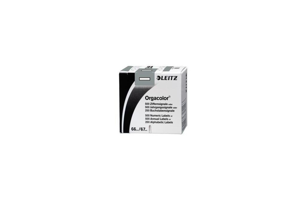 Leitz Buchstabensignal Orgacolor 66181000 I grau 250 St. Pack.