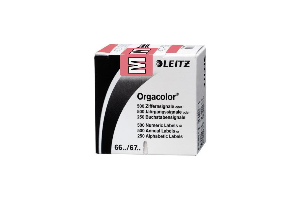 Leitz Buchstabensignal Orgacolor 66221000 M rosa 250 St. Pack.