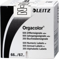 Leitz Buchstabensignal Orgacolor 66231000 N weiß 250 St. Pack. Leitz Buchstabensignal Orgacolor 66231000 N weiß 250 St. Pack.