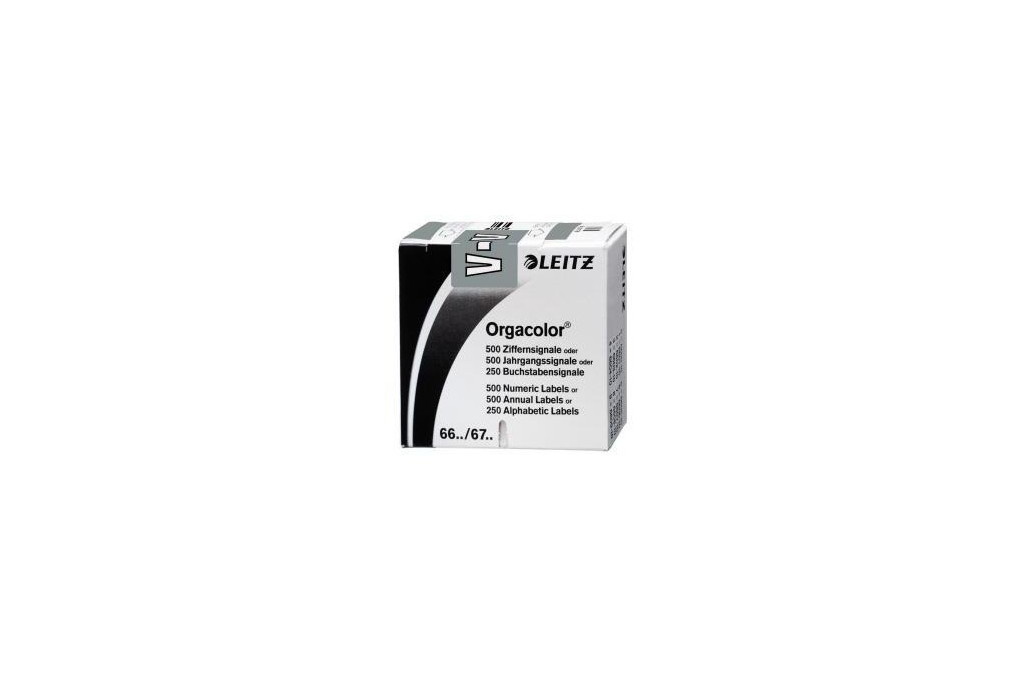 Leitz Buchstabensignal Orgacolor 66311000 V grau 250 St. Pack.