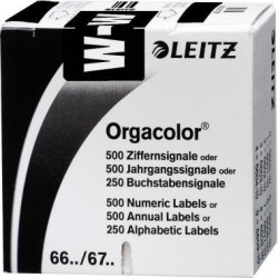Leitz Buchstabensignal Orgacolor 66321000 W schwarz 250 St, Pack. Leitz Buchstabensignal Orgacolor 66321000 W schwarz 250 St, Pack.