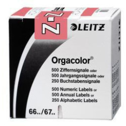 Leitz Buchstabensignal Orgacolor 66351000 Z rosa 250 St. Pack.