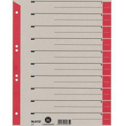 Leitz Trennblatt 16523025 DIN A4 Karton Tab rot 25 St. Pack.