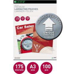 Leitz Laminierfolie A3 UDT 74900000 175mic glasklar 100 St. Pack. Leitz Laminierfolie A3 UDT 74900000 175mic glasklar 100 St. Pack.