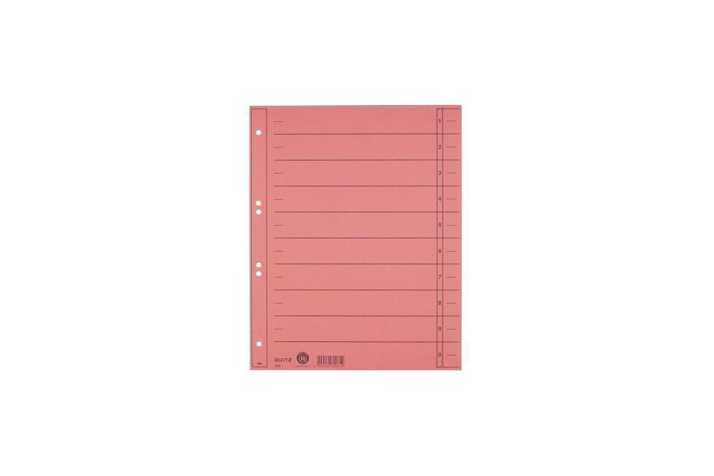 Leitz Trennblatt 16580025 A4 230g Karton rot 100 St. Pack.