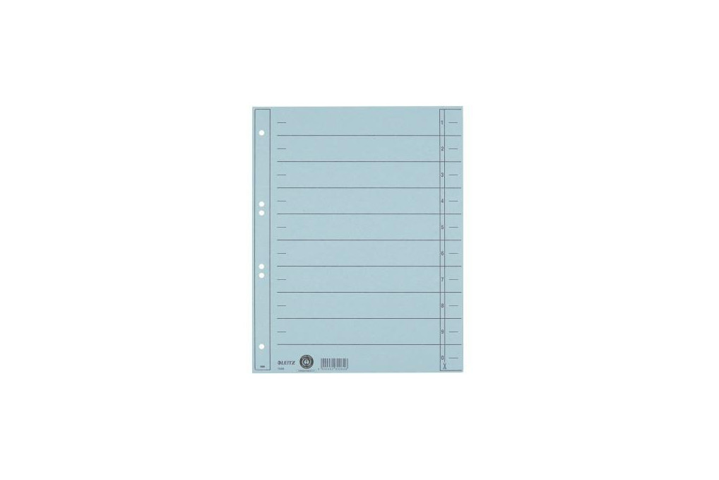 Leitz Trennblatt 16580030 A4 230g Karton hellblau 100 St. Pack.