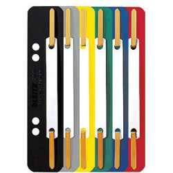 LEITZ Heftstreifen kurz 37100099 35x158mm PP sortiert 250 St. Pack.