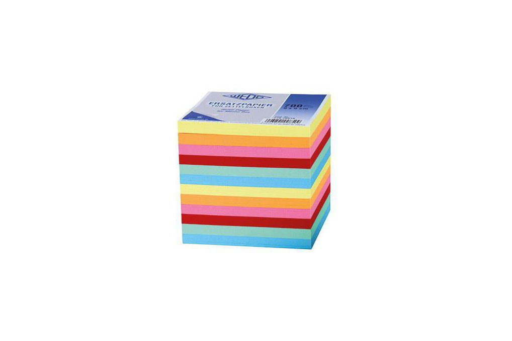 WEDO Zettelboxeinlage 27026510 9x9cm 7farbig 700 Bl. Pack.