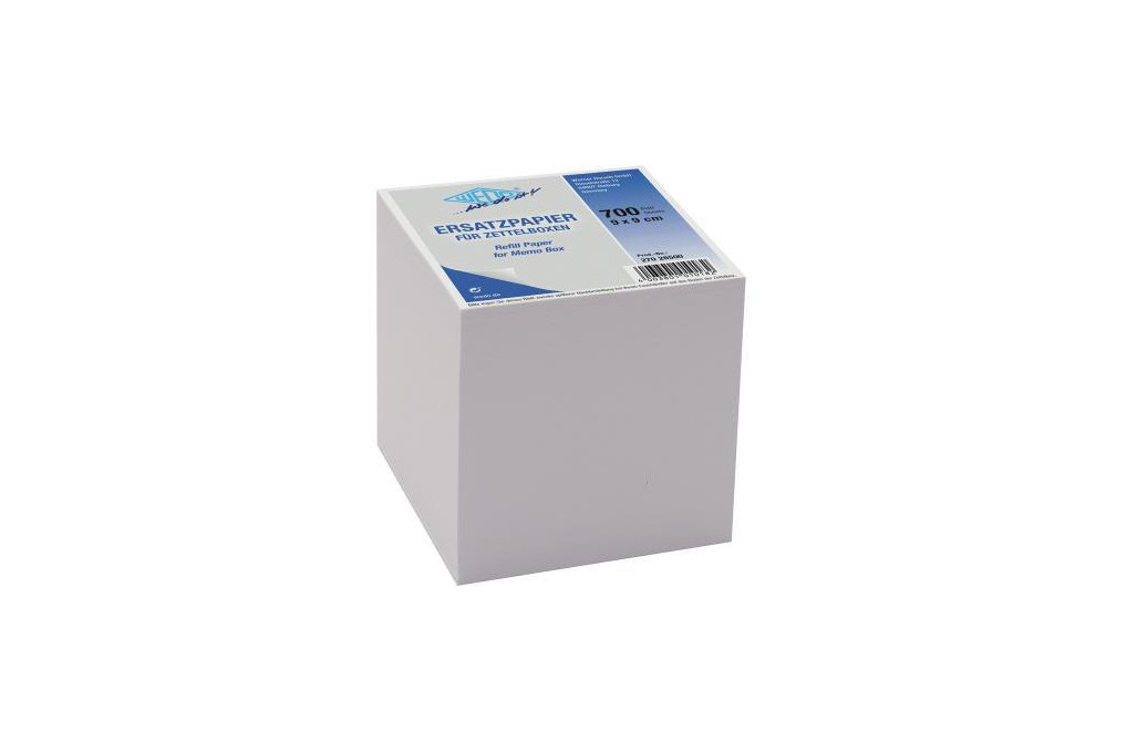 WEDO Zettelboxeinlage 27026500 9x9cm weiß 700 Bl. Pack.