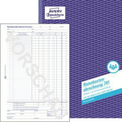 Avery Zweckform Reisekostenabrechnung 741 DIN A4 Avery Zweckform Reisekostenabrechnung 741 DIN A4