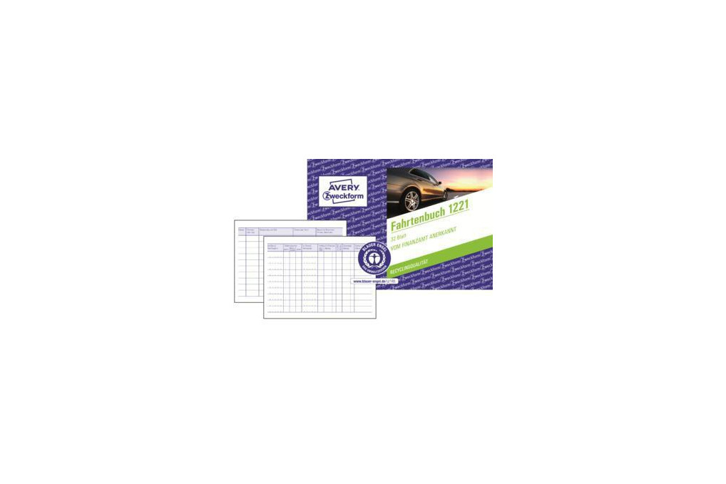 Avery Zweckform Fahrtenbuch 1221 A6 32Blatt Avery Zweckform Fahrtenbuch 1221 A6 32Blatt