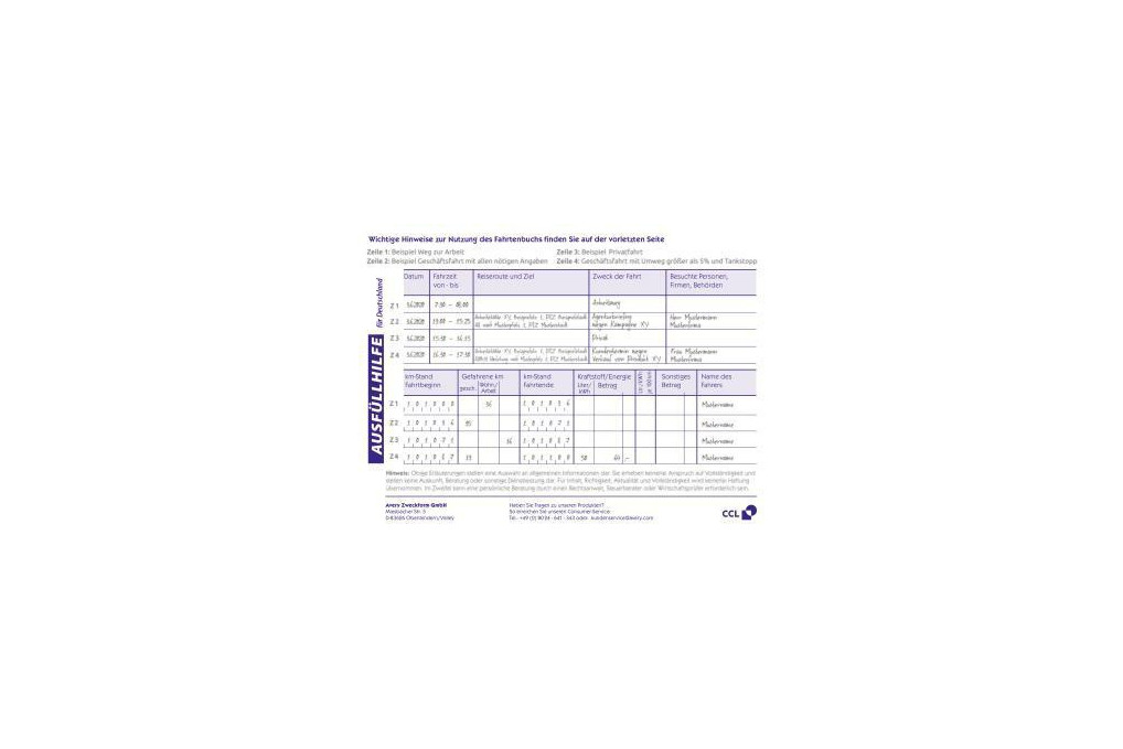 Avery Zweckform Fahrtenbuch 1221 A6 32Blatt Avery Zweckform Fahrtenbuch 1221 A6 32Blatt