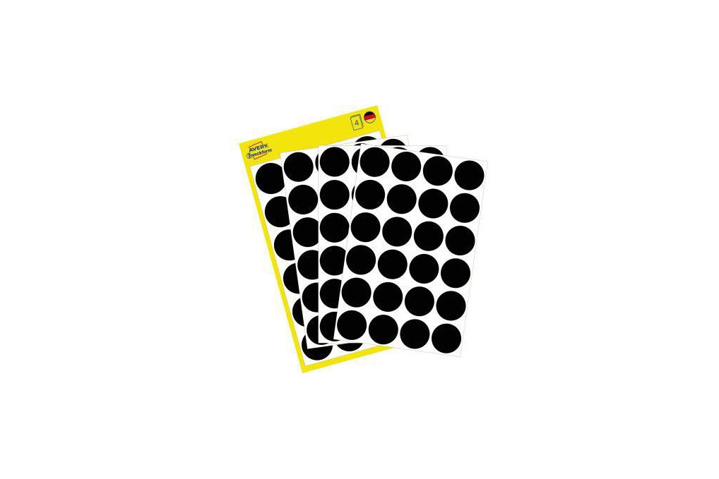 Avery Zweckform Markierungspunkt 3003 18mm schwarz 96 St. Pack.