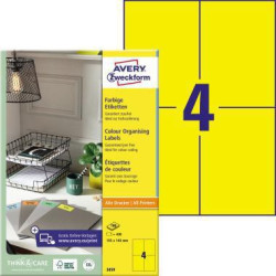 Avery Zweckform Universaletikett 3459 105x148mm gelb 400 St. Pack.