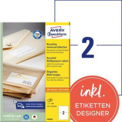 Avery Zweckform Etikett RC LR3655 210x148mm nws 200St Avery Zweckform Etikett RC LR3655 210x148mm nws 200St