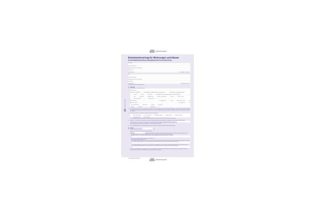Avery Zweckform Mietvertrag 2873 A4 2x4Blatt 5 St. Pack.