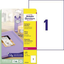 Avery Zweckform Etikett A4 Cl Hochglanz 40 St. Pack.