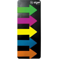 SIGEL Haftmarker Big Arrow HN600 55x137mm sortiert 125 Bl. Pack.