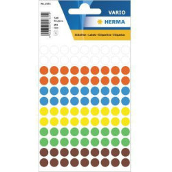 HERMA Markierungspunkt 1831 8mm sortiert 540 St. Pack. HERMA Markierungspunkt 1831 8mm sortiert 540 St. Pack.