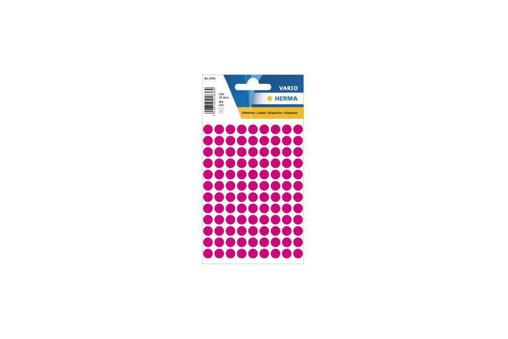 HERMA Markierungspunkt 1836 8mm pink 540 St. Pack.