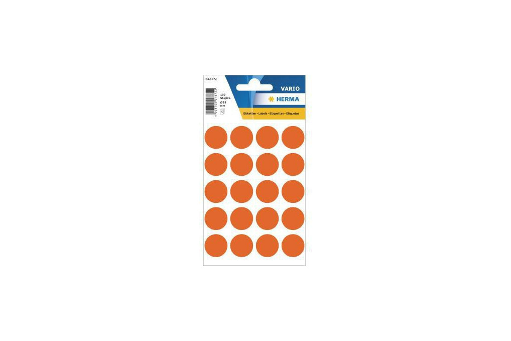 HERMA Markierungspunkt 1872 19mm rot 100 St. Pack.