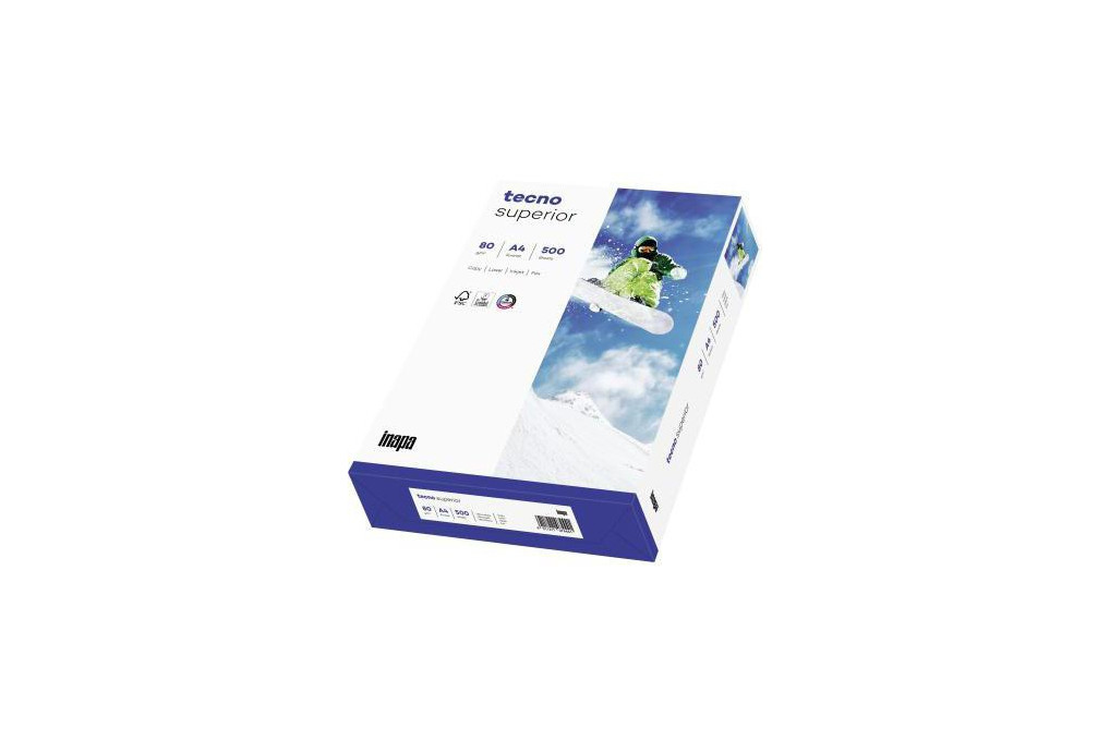 inapa tecno Kopierpapier Superior 2100011536 A4 80g 500 Bl. Pack.