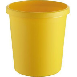 helit Papierkorb H6105818 18l rund Kunststoff gelb