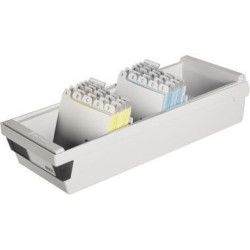 HAN Karteikasten 957 11 DIN A7 quer max. 1300Karten PS lichtgrau
