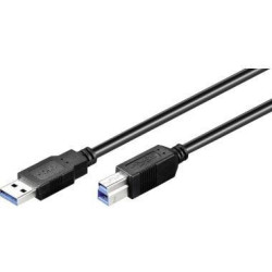 Goobay USB Kabel 93654 USB 3.0 3m A B Stecker schwarz Goobay USB Kabel 93654 USB 3.0 3m A B Stecker schwarz