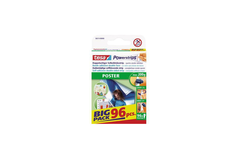 tesa Klebestücke Powerstrips Poster 58213 00000 14,5x42mm ws96 St. Pack